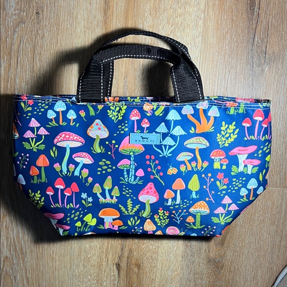 Scout Blue Pink Green Orange Mushroom Nooner Lunch Box NWT - Picture 10 of 13